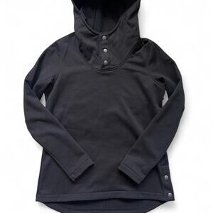 The North Face Womens 3 snap button Pullover Hoodie Sweatshirt Snap Size S